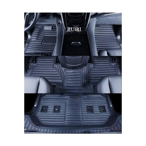 High quality! Custom full set car floor mats for Cadillac Escalade ESV 2020-2007 6 7 seats durable car carpets for Escalade 2010