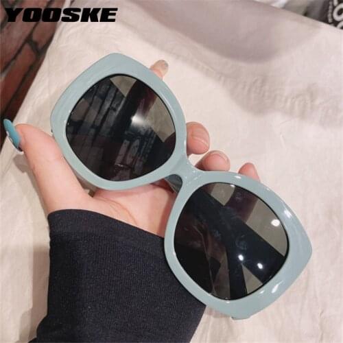 YOOSKE Vintage Oval Sunglasses Men Women Fashion Big Frame Sun Glasses Male Femlae Brand Designer 90s Sunglass Outdoor UV400