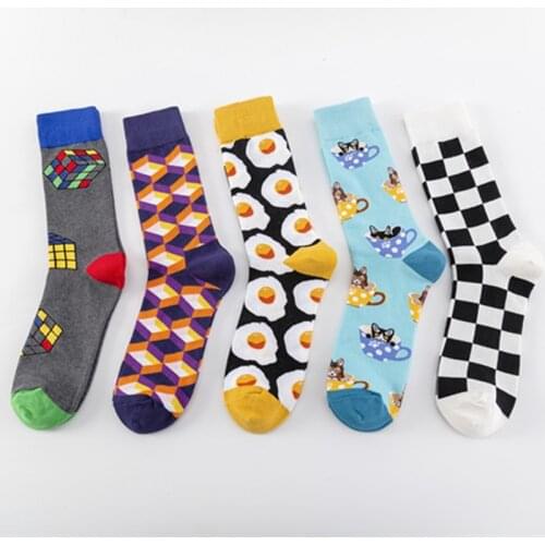 Winter New style Fashion Mens Tube Socks European and American Street Trend Medium Tube Socks Plus Size Mens Socks