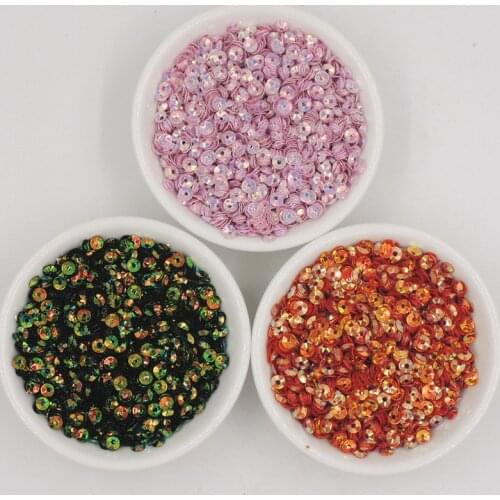 1000Pcs 4mm PVC Concave Pieces Paillettes for Crafts Lentejuelas Sewing Decoration Shoes and Hats Bags DIY Handmade Accessories