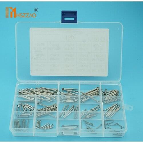 150pcs M1/M1.5/M2/M2.5/M3 stainless steel 304 GB91 split pin combination set boxed