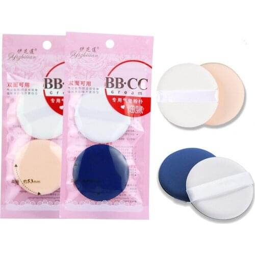 2Pcs Makeup Foundation Sponge Puff Wet And Dry Shape Facial Face Body Powder Foundation Puff Soft Cosmetic Sponge Puff