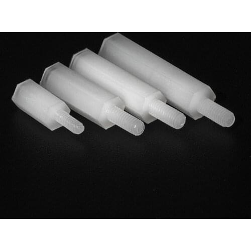30Pcs M2.5/M3/M4+6mm Spacing Screw for PCB/Computer Motherboard Hexagonal Nylon Standoff Spacers