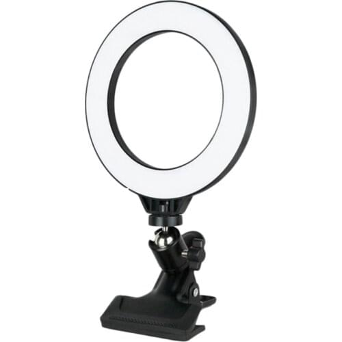 6inch Selfie Ring Light Video Conference Lighting with Clamp Mount Light with 3 Light Modes&6 Level Dimmable for Laptop