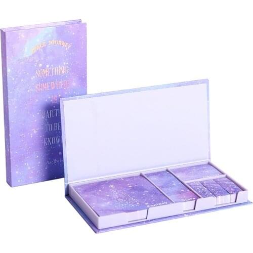 6Pcs Self Adhesive Memo Pad Sticker Sticky Note Notepad Marker Daily Planner