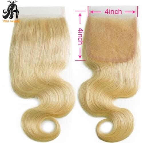 613 Blond 4X4 Lace Closure Body Wave Human Hair Lace Closure With Baby Hair Pre Plucked HD Lace Brazilian Lace Closure For Women