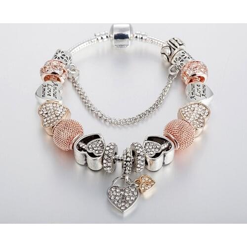 ANNAPAER Fashion Luxury Rhinestone Beads Charms Trendy Retro Beads Fit Pan Original Bracelets Bangles Pendant Bracelets
