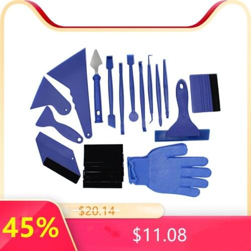 Auto Glass Sun Protection Film Installation Razor Scraper Handheld Rubber Squeegee Corner Trimming Micro Squeegee Vinyl Tools