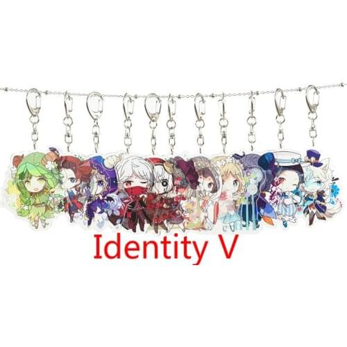 Game Ldentity V key chain Emily Dale Emma Woods Freddy Marta Tracy Reznik cosplay cute keychain Acrylic accessories