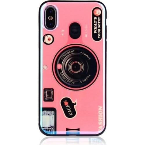 Phone Case for Huawei Y6 Y7 Y6pro Y9 Y7pro 2019 2018 Y5 Y6 Y7 2017 Y7prime Psmart Blu-ray Plated Camera with Lanyard Phone Case