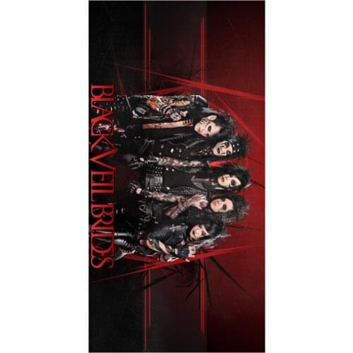 Black Veil Brides Bamboo Fiber Hand Towel Superfine Comfortable Fabric Bath Wash Cloth Quick Dry Hair Face Towel 35*70cm