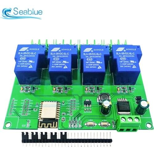 DC7-28/5V Power Supply ESP8266 WIFI Four-way 30A Relay module ESP-12F development board secondary development