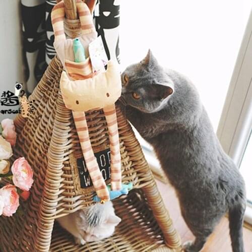 [MPK Store] 2018 Latest Cat Toy, Door Knob Hanging Cat Teaser, Cute Cartoon Toys for Cats, Health Toys for Pets