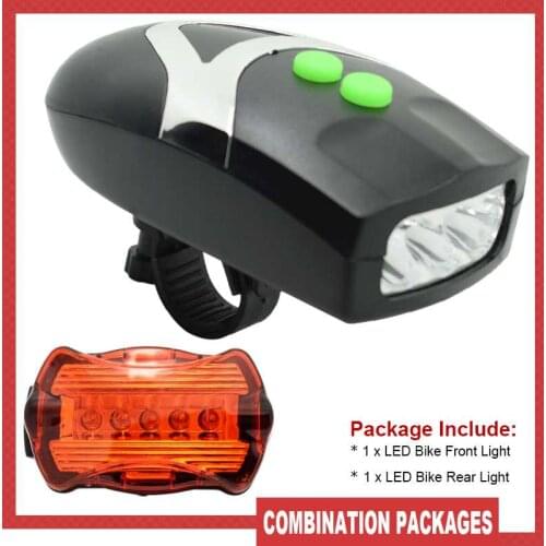 WasaFire Bicycle Lights Set Speaker Headlight and LED Taillight MTB Bike Front Rear Lights Waterproof Cycling Accessories Sets