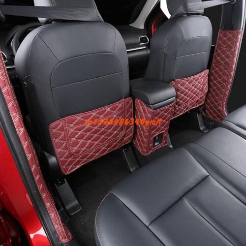 For Mitsubishi Eclipse Cross 2018 2019 Childrens anti-dirty mat Interior Refit Armrest Box Rear Seat Kick Pad Car-Styling