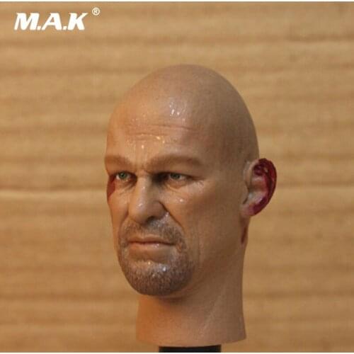 1/6 Scale Male Head Scuplt America Moive Star Stone Cold Steve Austin Head Carved Sweating Version Model for 12'' Action Figure