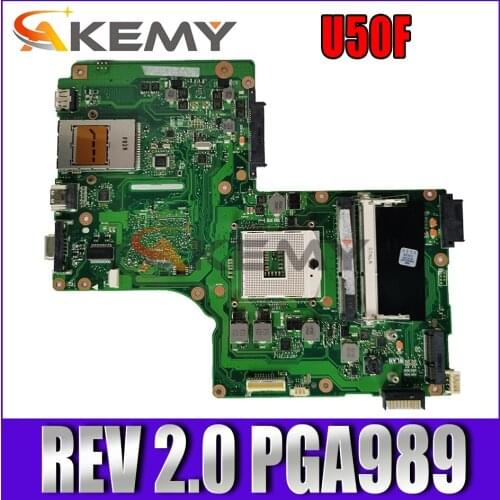 For ASUS U50F Laptop Motherboard REV 2.0 PGA989 Mainboard tested good free shipping