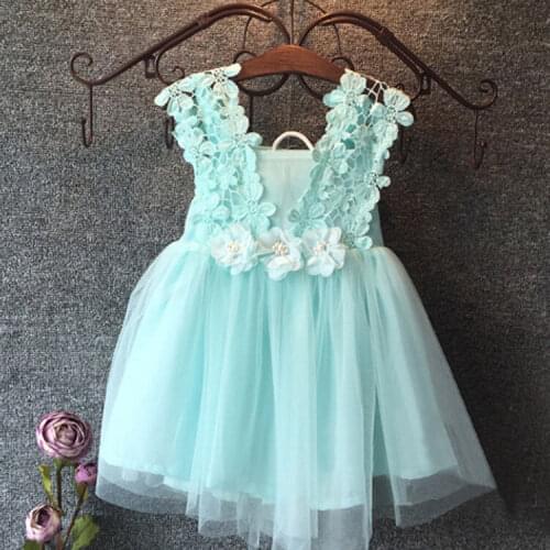 Sweet Baby Flower Girl Dress Princess Dress Lace Tulle Tutu Backless Gown Formal Party Dress
