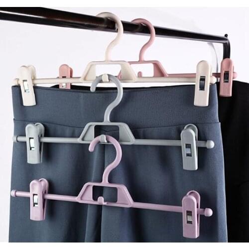 Multi-functional non-slip plastic pants clip multi-layer can be stacked pants hang trackless skirt clip