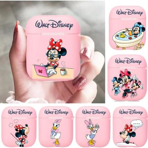 We Love Minnie Mouse Silicone Bluetooth Wireless Earphone Case for AirPods Protective Cover Skin Accessories Pods Charging Box B