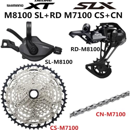 SHIMANO DEORE XT SLX M8100 M7100 M6100 Groupset MTB Mountain Bike 1x12-Speed 10-51T M7100 M8100 shifter Rear Derailleur
