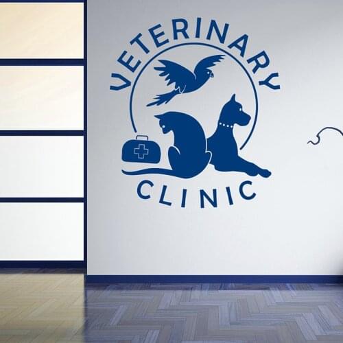 Pets Pet Veterinary Services Medicine Veterinary Clinic Wall Sticker Vinyl Interior Hospital Shop Cat Dog Decor Decal Mural S227