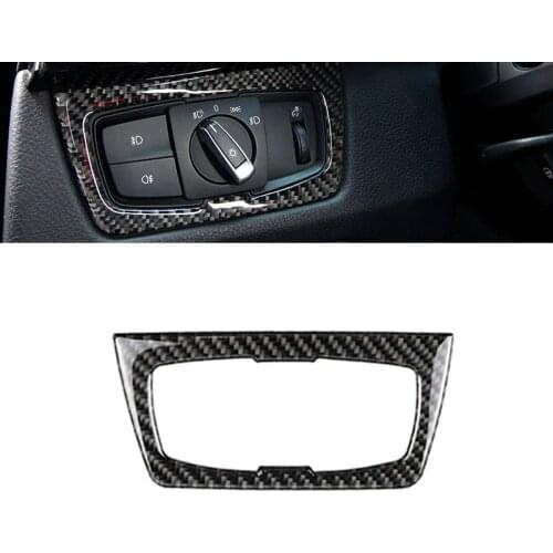 Real carbon fiber car interior modification parts headlight switch stickers For bmw 3 gt4 Ser f30 Car Accessories car stickers