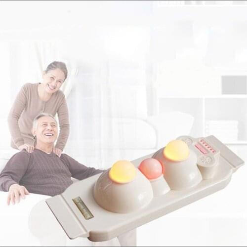 Jade three-ball physiotherapy apparatus far-infrared moxibustion apparatus for cervical spine and lumbar spine