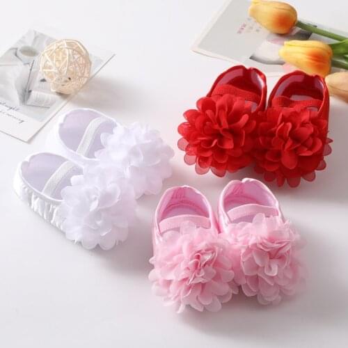 Baby Girls Shoes Princess Flower Toddlers Prewalkers Shoes+Bow Headband Infant Soft Bottom First Walker 0-18M
