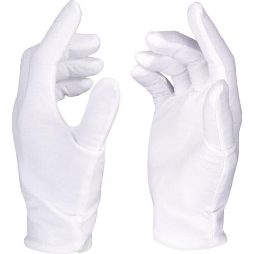 Neewer 12 Pairs (24 Gloves) 100% Cotton Lisle White Inspection Work Gloves for Coin, Jewelry, Silver, or Photo Inspection