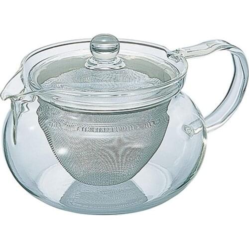Teapot transparent, practical capacity 450ml, round, microwave can be used