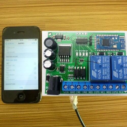 DYKB 2CH Bluetooth APP DC 5V 12V 24V 2.4G RF Wireless Remote Relay control Switch for IOS Android phone Electric door lock motor