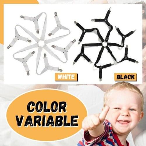 Adjustable Elastic Strap Clips Crisscross Fastener Mattress Cover Clips Adjustable Bed Fitted Sheet Straps Suspenders Grippers H