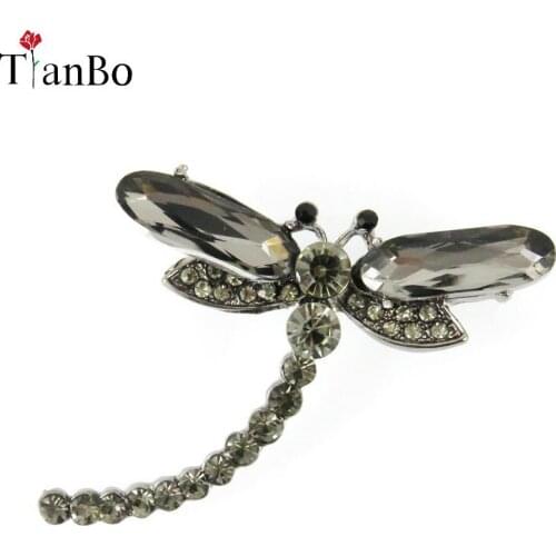 Dragonfly scarf buckle luxury fashion Wedding Bridal Brooch Pins High-grade rhinestone brooch for female Dinner party