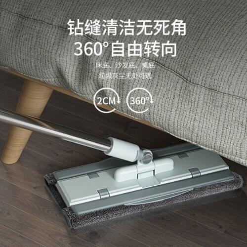 Easy Flat Mop Floor Polisher Dust Touchless Kitchen Dust Cloth Pads Mop Tile Tools Mopa Limpieza Suelo Home Cleaning DE50TB