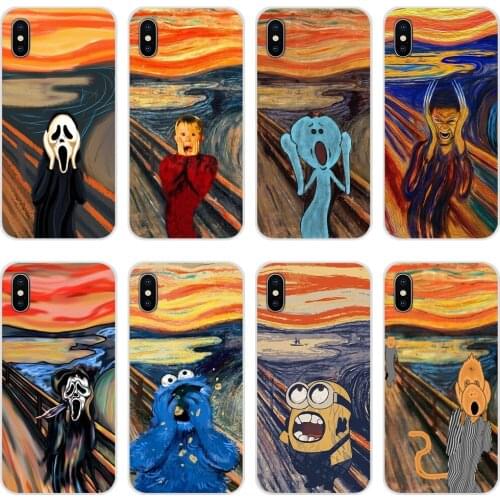 Silicone Covers For Huawei P8 P9 P10 P20 P30 P40 Lite Pro P Smart Plus 2017 2018 2019 Scream by Munch Ultra Thin Cartoon Pattern