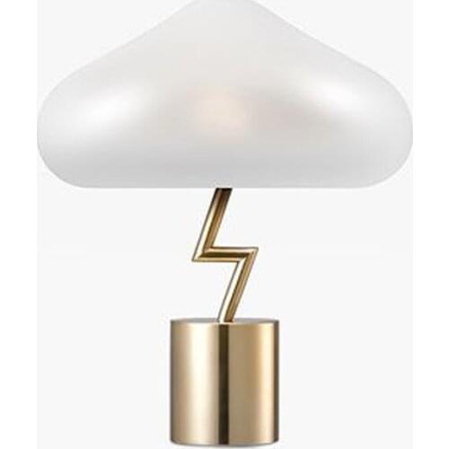 Modern Mushroom Glass Lightning Metal Table Lamp Home Decoration Art Desk Light TA183