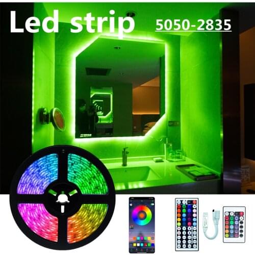 LED Strip Lights Bluetooth RGB 5050 SMD 2835 Waterproof Lamp Flexible Tape Diode luces led Neon 5M 10M DC12V For Room Decor WIFI