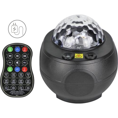 LED Star Projector Night Light Galaxy Starry Night Lamp Ocean Wave Projector With Music Bluetooth Speaker Remote Control For Kid
