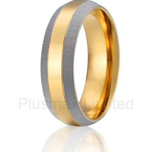 Titanium Bridal Pair silver color gold color unqiue mens and womens titanium steel jewelry wedding rings