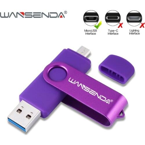 WANSENDA Usb 3.0 High Speed USB Flash Drive 128GB 256GB OTG Pen Drive 16GB 32GB 64GB Pendrive Smart Phone USB Stick Flash Drive