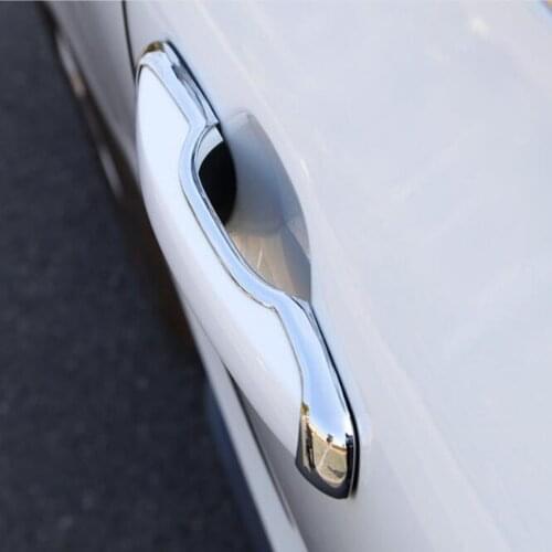 YAQUICKA Chrome ABS Car Exterior Out Door Handle Grab Cover Frame Bezel Styling Stickers For Volvo XC60 XC90 S90 V90 CC 2018