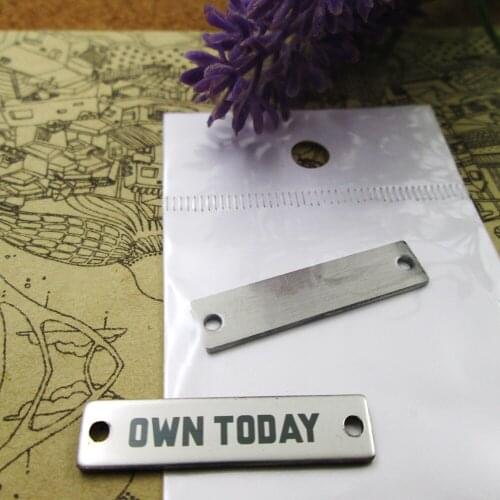 20pcs--Own Today Connector stainless steel charms more style for choosing DIY Charms pendants for necklace 30x7mm
