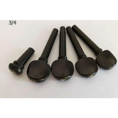 3 Sets Quality Violin ebony pegs 3/4 inlcuding 12 pcs pegs 3 pcs end pin
