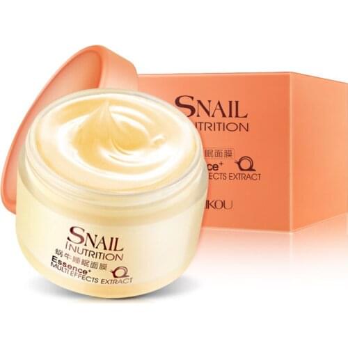 75g Snail Sleeping Mask for Face Anti Wrinkle Anti Aging Snail Face Reduce Freckles Acne and Spot Remover Face Mask