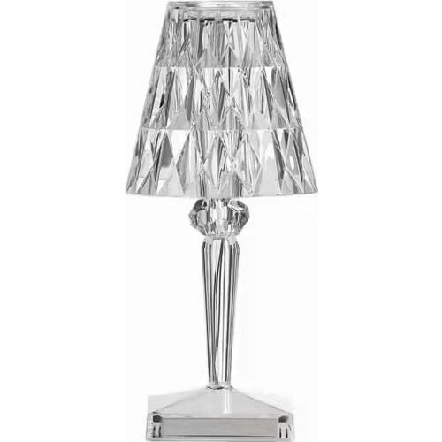 Diamond Table Lamp USB Rechargeable Acrylic Decoration Desk Lamps Bedroom Bedside Crystal Lighting Lamp