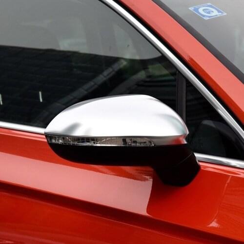 Car Mirror Cover For VW Golf MK7 VII 7 Touran Matte Chrome Silver Rearview Mirror Cover Protection Cap Car Styling