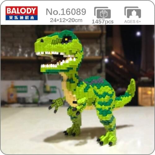 Balody 16089 Animal World Ancient Velociraptor Monster 3D Model DIY Mini Diamond Blocks Bricks Building Toy For Children No Box