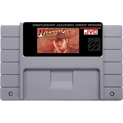 Big Sale 16 Bit 46 Pin Super Game Card - Indiana Jones Greatest Adventure