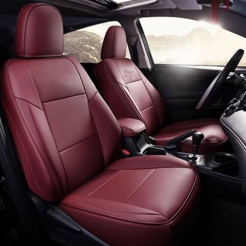Custom made Car Seat Covers For Toyota rav4 2013 - 2019 , Comfort Leatherette Front Seat Cushions (Airbag Compatible) ，Full set